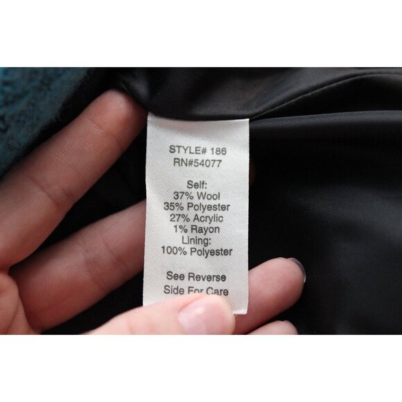 CAbi Blazer Jacket Size 6 Wool Blend Textured Tweed Colorful Blue Classic Preppy - Picture 12 of 12